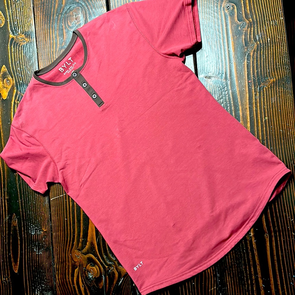 Bylt Basics drop cut Henley Lux size Medium